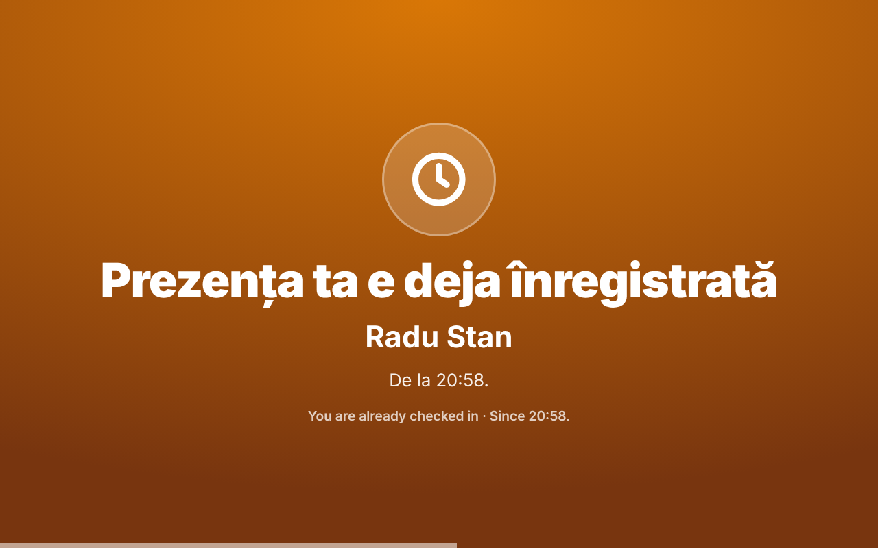 Ecran portocaliu: Prezența ta e deja înregistrată, Radu Stan, De la 20:58